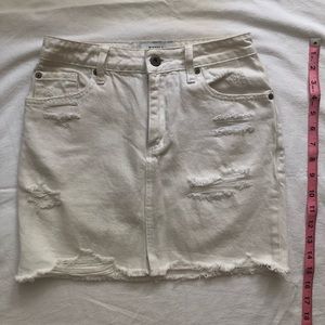 Pistola Size 2 26” waist white denim jean mini skirt